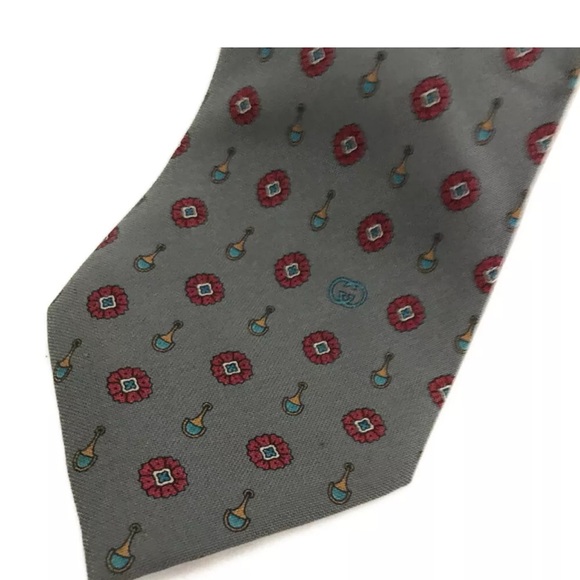 Authentic GUCCI Silk 100% Tie MultiColor - Picture 2 of 9